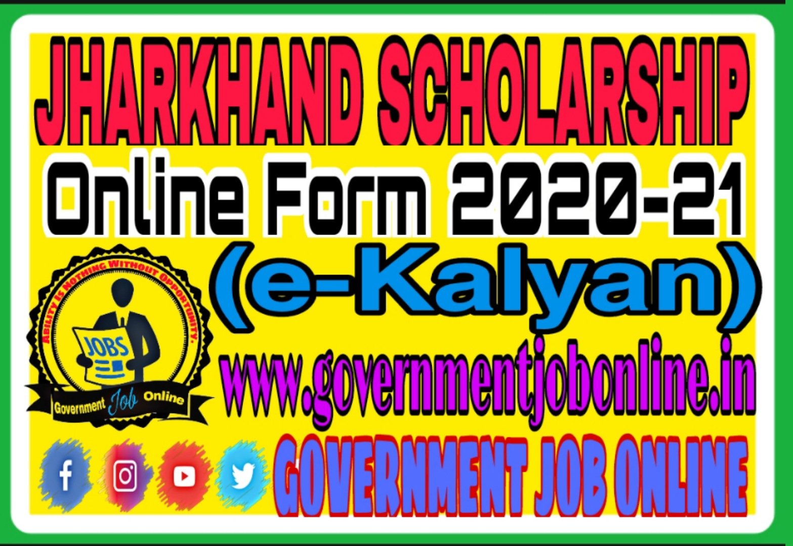 Jharkhand Scholarship Online Form 2020-21