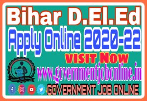 Bihar D.El.Ed Apply Online 2020-22