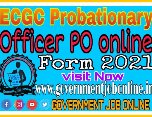 ECGC Probationary Officer PO Online Form 2021