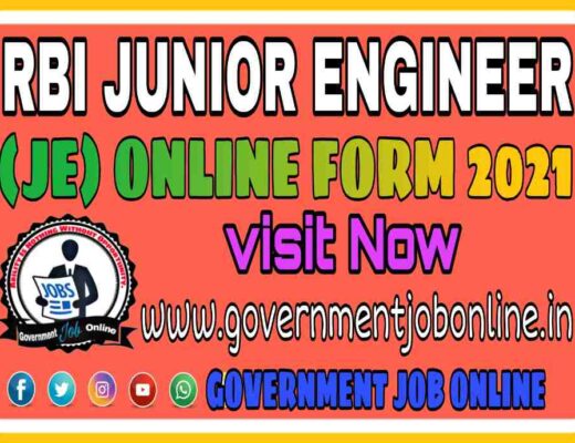 RBI Junior Engineer JE Online Form 2021, RBI Junior Engineer JE Recruitment 2021