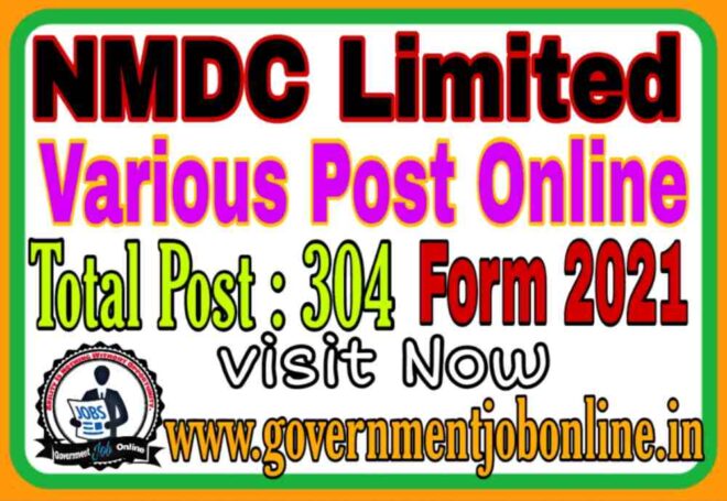 NMDC Limited Various Post Online Form 2021