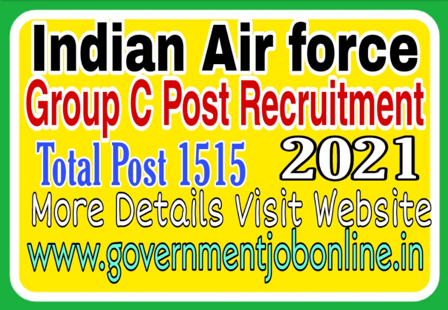Indian Airforce Group C Post Recruitment 2021