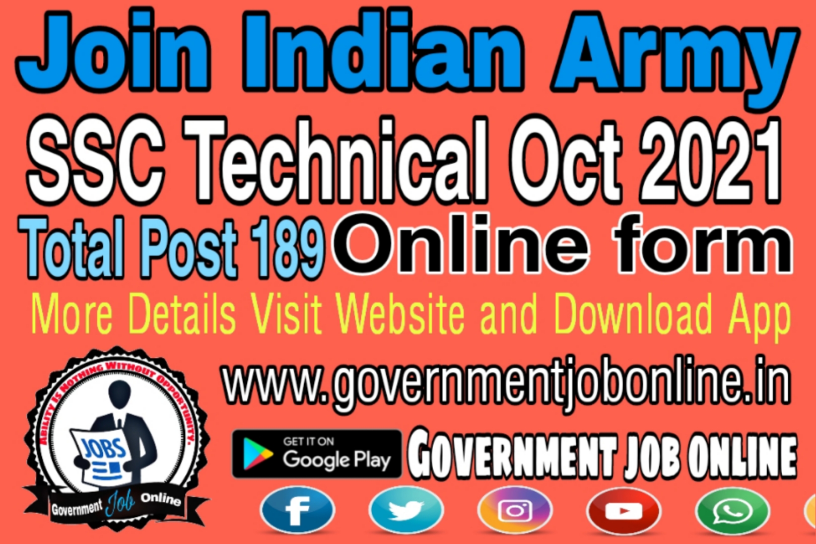 Indian Army SSC Technical Online Form 2021