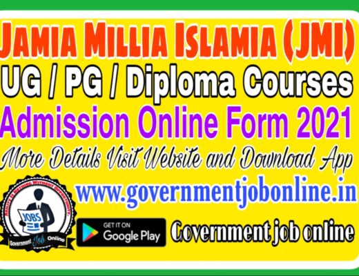 Jamia Millia Islamia JMI Admission Online Form 2021