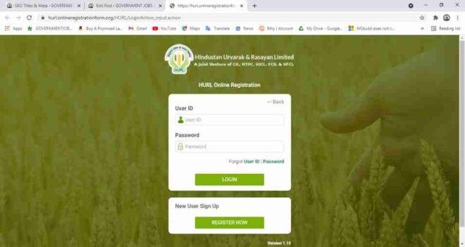 HURL Various Post Online Form 2021