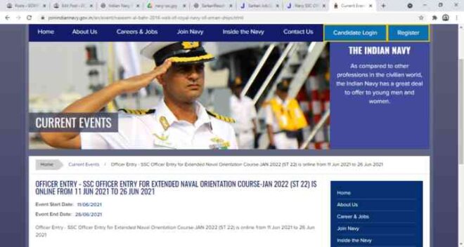 Indian Navy Engineer SSC Online Form 2021, Navy SSC Executive IT Online Form 2022 for 50 Posts