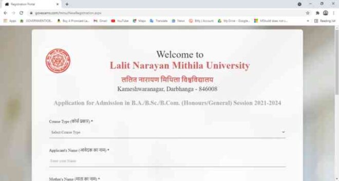 LMNU Graduation UG Online Form 2021-22