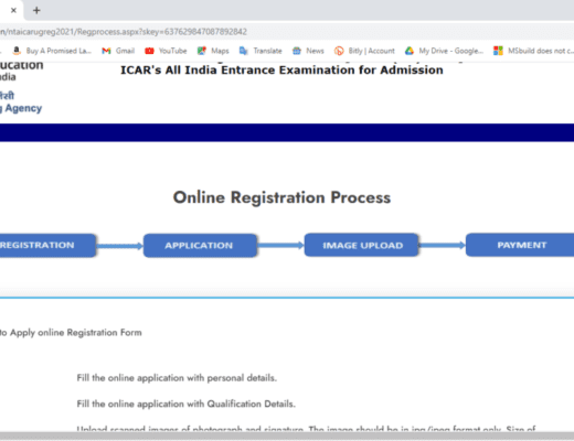NTA ICAR AIEEA Admission Online Form 2021