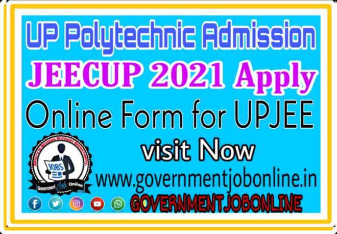 UP Polytechnic Admission JEECUP Online Form 2021