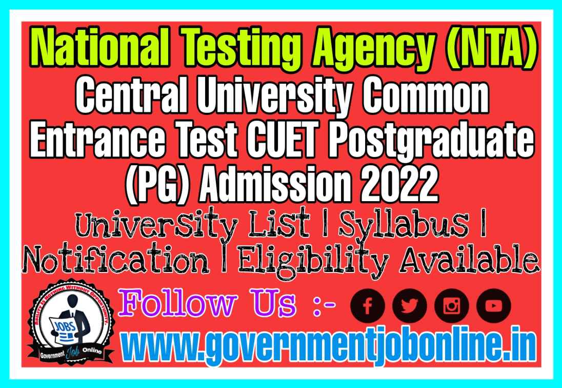 NTA CUET PG 2024 Admission Online Form