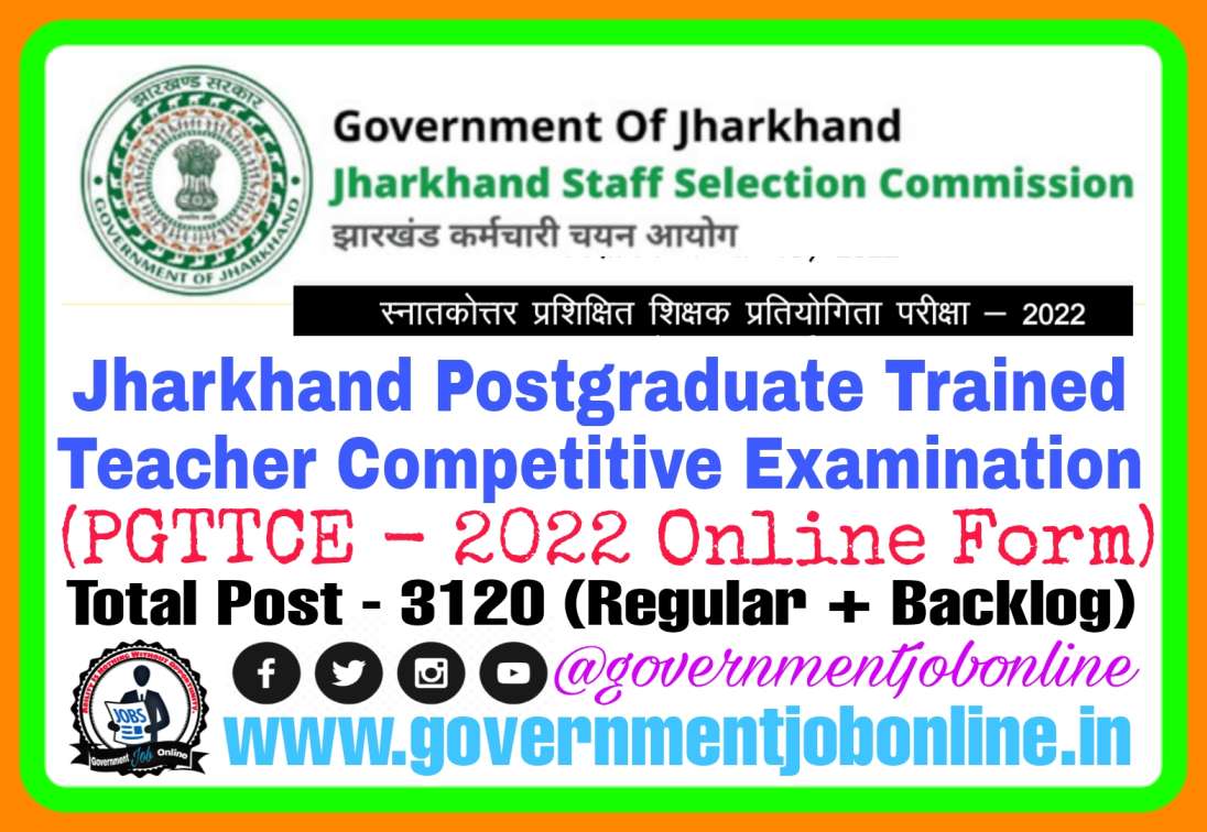 Jharkhand JSSC PGTTCE-2022 Online Form