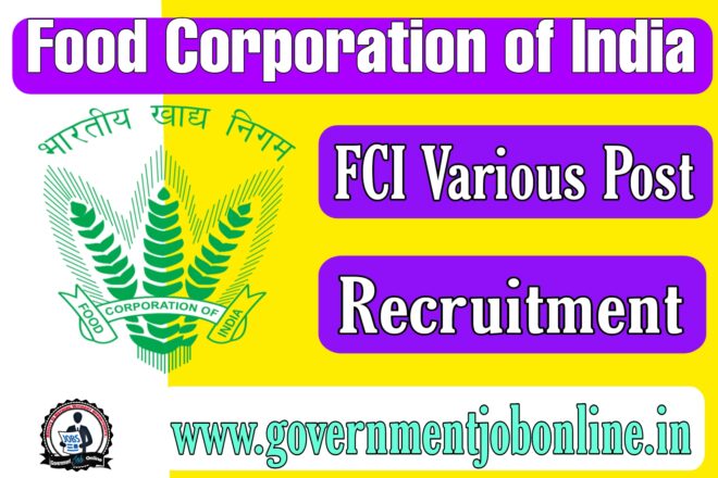 FCI Recruitment 2022 in Category III Various Post for 5043