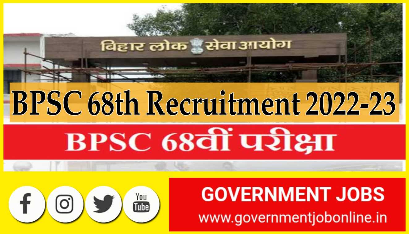 Bihar BPSC 68th Pre Exam Online Form 2022 | Notification